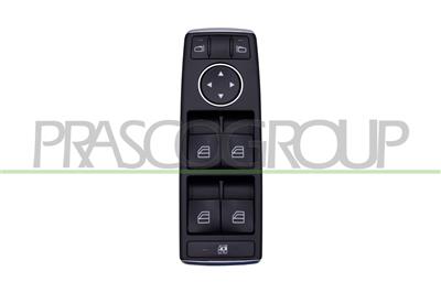 FRONT DOOR LEFT WINDOW REGULATOR PUSH-BUTTON PANEL-BLACK-4 SWITCHES-3 PINS