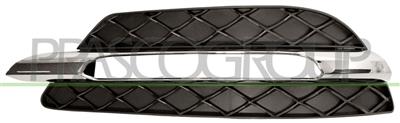 GRILLE GAUCHE NOIRE DE PARE-CHOCS-AVEC SIEGE FEU DE JOUR-AVEC BORD CHROME