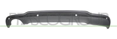 SPOILER STOSSTANGE HINTEN-SCHWARZ-GENARBT-MIT EINZELAUSPUFF LINKS-MIT LOECHERN FUER PDC+SENSORHALTERN MOD. KOMBI