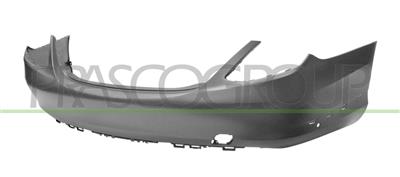 REAR BUMPER-PRIMED-WITH MOLDING HOLES-WITH PDC+SENSOR HOLDERS MOD. 4 DOOR