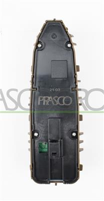 FRONT DOOR LEFT WINDOW REGULATOR PUSH-BUTTON PANEL-BROWN-4 SWITCHES-WITHOUT FOLDABLE MIRROR FUNCTION-18 PINS