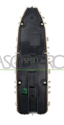 FRONT DOOR LEFT WINDOW REGULATOR PUSH-BUTTON PANEL-BEIGE-4 SWITCHES-WITHOUT FOLDABLE MIRROR FUNCTION-18 PINS