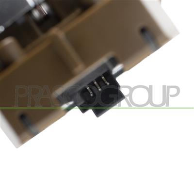 FRONT DOOR RIGHT WINDOW REGULATOR PUSH-BUTTON PANEL-BROWN-2 SWITCHES-WITH REAR SUN PROTECTION FUNCTION-3 PINS