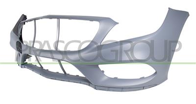FRONT BUMPER-PRIMED-WITH TOW HOOK COVER-WITH CUTTING MARKS FOR PDC AND PARK ASSIST MOD. AMG