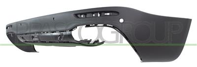 SPOILER STOSSTANGE HINTEN-SCHWARZ-GENARBT-MIT LOECHERN FUER PDC+SENSORHALTERN