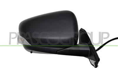 DOOR MIRROR RIGHT-ELECTRIC-BLACK-HEATED-WITH LAMP-WITH SENSOR-ASPHERICAL-9 PINS