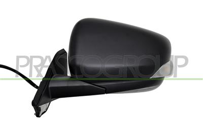 DOOR MIRROR LEFT-ELECTRIC-BLACK-HEATED-WITH LAMP-ASPHERICAL-7 PINS