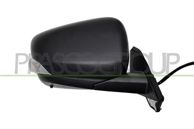 DOOR MIRROR RIGHT-ELECTRIC-BLACK-HEATED-WITH LAMP-WITH SENSOR-WITH BLIS-ASPHERICAL-10 PINS