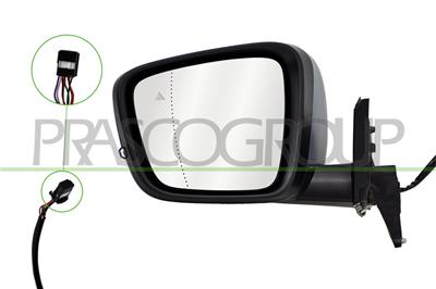 DOOR MIRROR LEFT-ELECTRIC-HEATED-PRIMED-WITH LED LAMP-WITH BLIS-ASPHERICAL-8 PINS