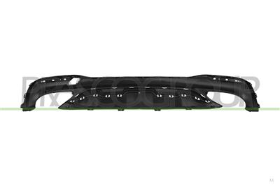 REAR BUMPER SPOILER-BLACK-TEXTURED FINISH-WITH DOUBLE EXHAUST ON RIGHT AND LEFT SIDE