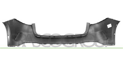 REAR BUMPER-PRIMED-WITH SENSOR CUTTING MARKS