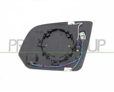 MIRROR GLASS BASE RIGHT-ASPHERICAL-WITH BLIS-HEATED-CHROME-WITH ANTI-GLARE DEVICE