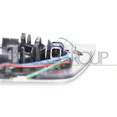 MIRROR GLASS BASE RIGHT-ASPHERICAL-WITH BLIS-HEATED-CHROME-WITH ANTI-GLARE DEVICE