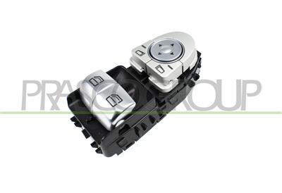 TASTFELD-WEISS-SILBER-2 SCHALTER-FENSTERHEBER TUER VORNE LINKS-OHNE OPTION AUSSENSPIEGELRUECKHOL-3 PINS