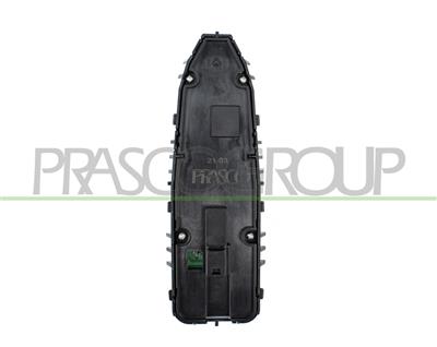 PULSANTIERA ALZACRISTALLO PORTA ANTERIORE SINISTRA-ARGENTO/BIANCA-4 INTERRUTTORI-CON FUNZIONE CHIUSURA RETROVISORI-3 PINS