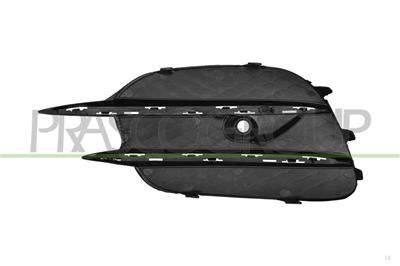 FRONT BUMPER GRILLE RIGHT-BLACK-TEXTURED FINISH-WITH PDC HOLE