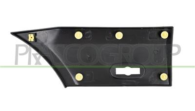 REAR FENDER MOLDING LEFT-FRONT SIDE-BLACK-TEXTURED FINISH-WITH CLIPS-WITH BULK LIGHT HOLE