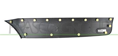MOLDURA ALETA TRASERA DERECHA-PARTE DELANTERA-NEGRA-GRANULADA-CON CLIPS-CON AGUJERO LUZ DE GALIBO MOD. PASO LUNGO