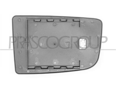 VERRE DE RETROVISEUR SUPERIEURE GAUCHET-BASE CARREE-CONVEX/CHAUFFANT/CHROME' MOD. > 12/10