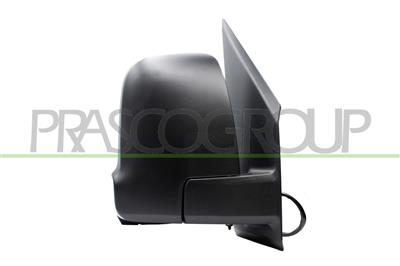 DOOR MIRROR RIGHT-ELECTRIC-HEATED-BLACK-WITH LAMP-SHORT ARM-CONVEX-7 PINS