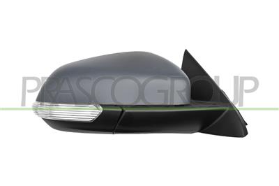 DOOR MIRROR RIGHT-ELECTRIC-PRIMED-WITH LAMP-CONVEX-5 PINS