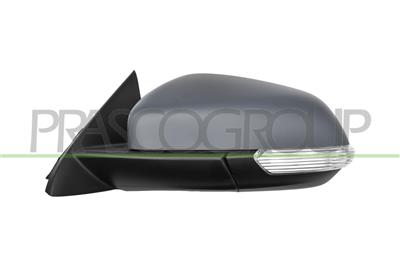 DOOR MIRROR LEFT-ELECTRIC-PRIMED-WITH LAMP-CONVEX-5 PINS