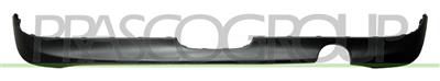 REAR BUMPER SPOILER-BLACK-TEXTURED FINISH-WITH SINGLE EXHAUST ON RIGHT SIDE-WITH SENSOR CUTTING MARKS FOR PDC MOD. ONE/COOPER