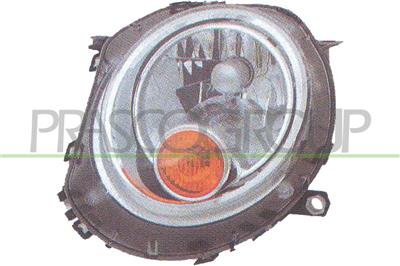 HEADLAMP LEFT H4 ELECTRIC-WITH MOTOR-AMBER LAMP