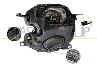 PROIETTORE DESTRO XENON D1S+H1-ELETTRICO-CON MOTORE-FANALE BIANCO