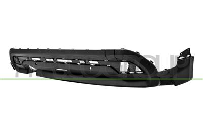 REAR BUMPER SPOILER-BLACK-TEXTURED FINISH-WITH PDC HOLES+SENSOR HOLDERS-WITH SINGLE EXHAUST ON LEFT SIDE MOD. 3 DOOR