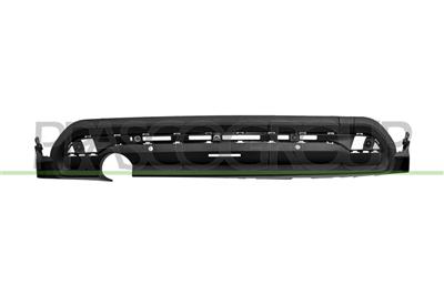 REAR BUMPER SPOILER-BLACK-TEXTURED FINISH-WITH PDC HOLES+SENSOR HOLDERS-WITH SINGLE EXHAUST ON LEFT SIDE MOD. 5 DOOR