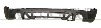 REAR BUMPER SPOILER-BLACK-TEXTURED FINISH-WITH PDC+SENSOR HOLDER-WITH TWIN EXHAUST MOD. COOPER S/COOPER S ALL4