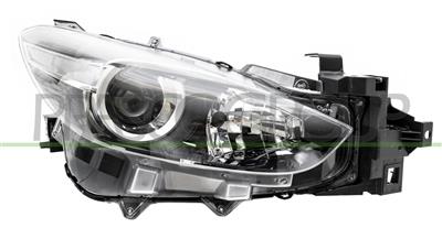 OPTICA DERECHA H11+H15 ELECTRICA-CON MOTOR-NEGRA