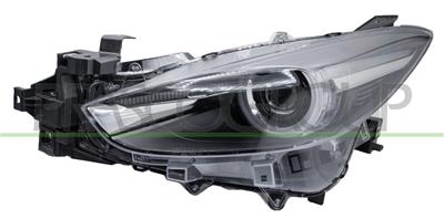 OPTICA IZQUIERDA H7+H7 ELECTRICA-CON MOTOR-LED-NEGRA