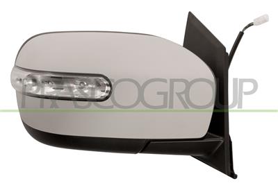 DOOR MIRROR RIGHT-ELECTRIC-PRIMED-WITH LAMP-ASPHERICAL-CHROME