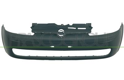 FRONT BUMPER-PRIMED-WITH CHROME GRILLE PROFILE HOLES MOD. 07/02 >