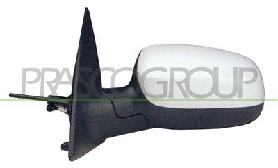 DOOR MIRROR LEFT-CABLE-PRIMED-ASPHERICAL-CHROME