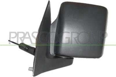 DOOR MIRROR LEFT-CABLE-BLACK-CONVEX-CHROME