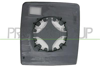 MIRROR GLASS BASE LEFT-CONVEX-CHROME