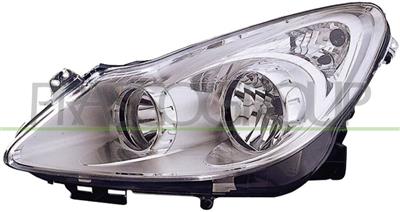 OPTICA IZQUIERDA H7+H1 ELECTRICA-CROMADA SIN MOTOR