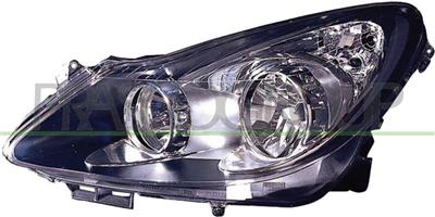 OPTICA IZQUIERDA H7+H1 ELECTRICA-SIN MOTOR-NEGRA