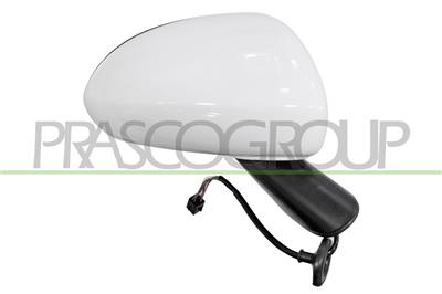 RETROVISORE DESTRO-ELETTRICO-TERMICO-CALOTTA BIANCA-CON PRIMER-BRACCIO NERO-6H5P