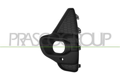 FRONT BUMPER GRILLE LEFT-BLACK-WITH FOG LAMP HOLE