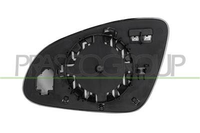 MIRROR GLASS BASE RIGHT-HEATED-CONVEX-CHROME