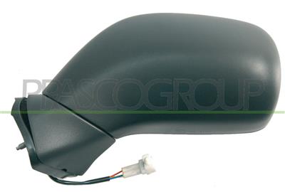 DOOR MIRROR LEFT-ELECTRIC-BLACK-CONVEX-CHROME