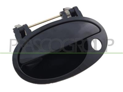 FRONT DOOR HANDLE LEFT-OUTER-SMOOTH-BLACK-WITH KEY HOLE