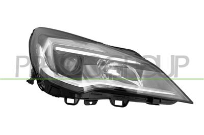 HEADLAMP RIGHT ELECTRIC H1+H7-WITH MOTOR-LED-BLACK