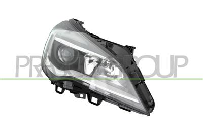 HEADLAMP RIGHT ELECTRIC H1+H7-WITH MOTOR-LED-BLACK