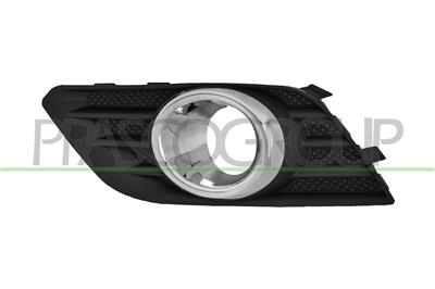 FRONT BUMPER GRILLE LEFT-BLACK-WITH FOG LAMP HOLE