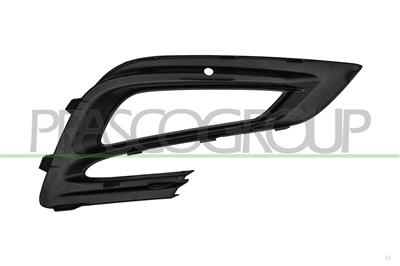 FRONT BUMPER GRILLE LEFT-BLACK-WITH FOG LAMP HOLE